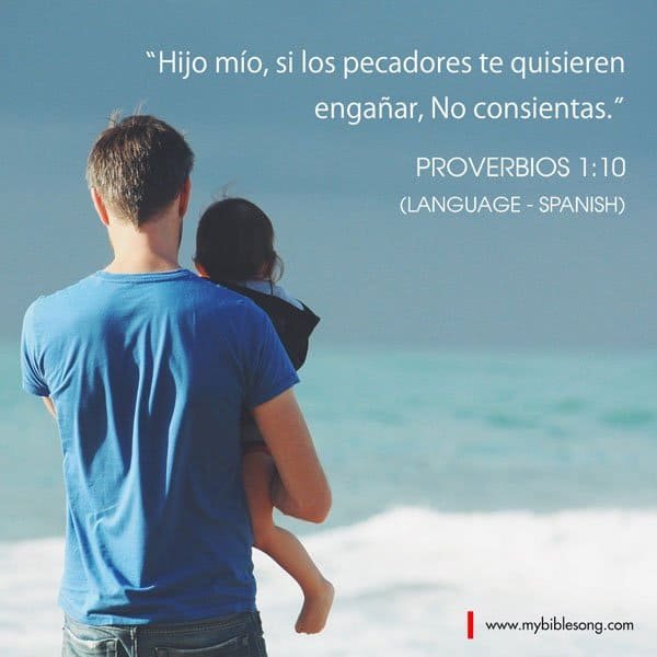 Father and child at the beach with a Bible verse overlay, emphasizing the importance of honesty and kindness. Perfect for inspirational Christian content and Bible-based parenting messages.