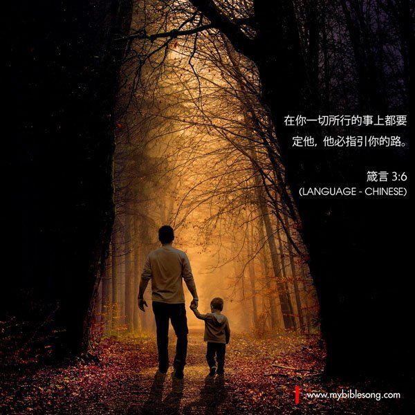 Guide the way with faith—trust in God's path and guidance, as illustrated by a father and child walking through a beautiful forest trail at sunset.