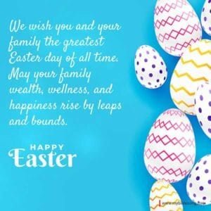 Celebrate a Joyful Easter : Happy Easter Wishes Images and Quotes with Bible Verses My Bible Song 2026 Easter egg greeting card with colorful decorated eggs and Easter wishes, promoting faith-based Easter celebration and spirituality, suitable for Christian holiday messages.