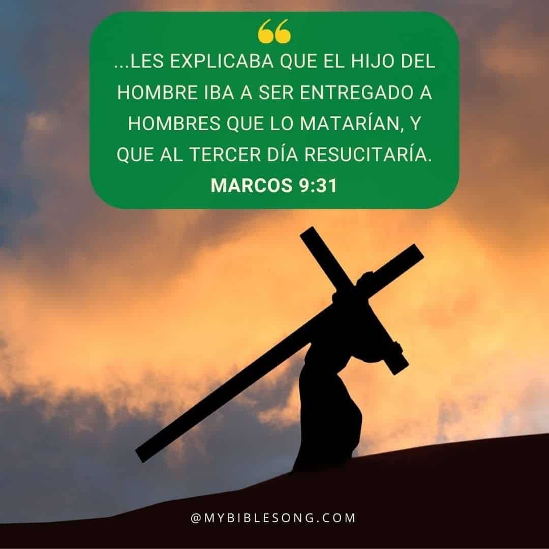 Spanish Bible Verses - MARCOS 9:31 - ...Les explicaba que el Hijo del hombre iba a ser entregado a hombres que lo matarían, y que al tercer día resucitaría.