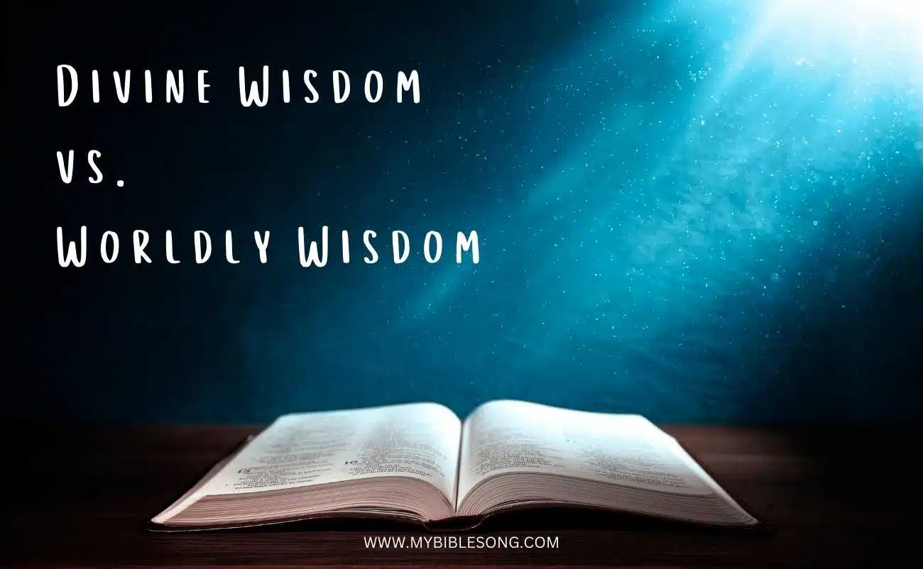 Open Bible with inspiring background for Christian worship and biblical teachings, emphasizing divine wisdom versus worldly wisdom.