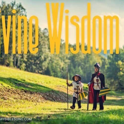 How to Get Divine Wisdom from God and Transform Your Life! My Bible Song 2025 Children dressed as medieval knights walking outdoors with lush greenery and sunlight, promoting biblical values and Christian faith through fun, engaging songs for kids.