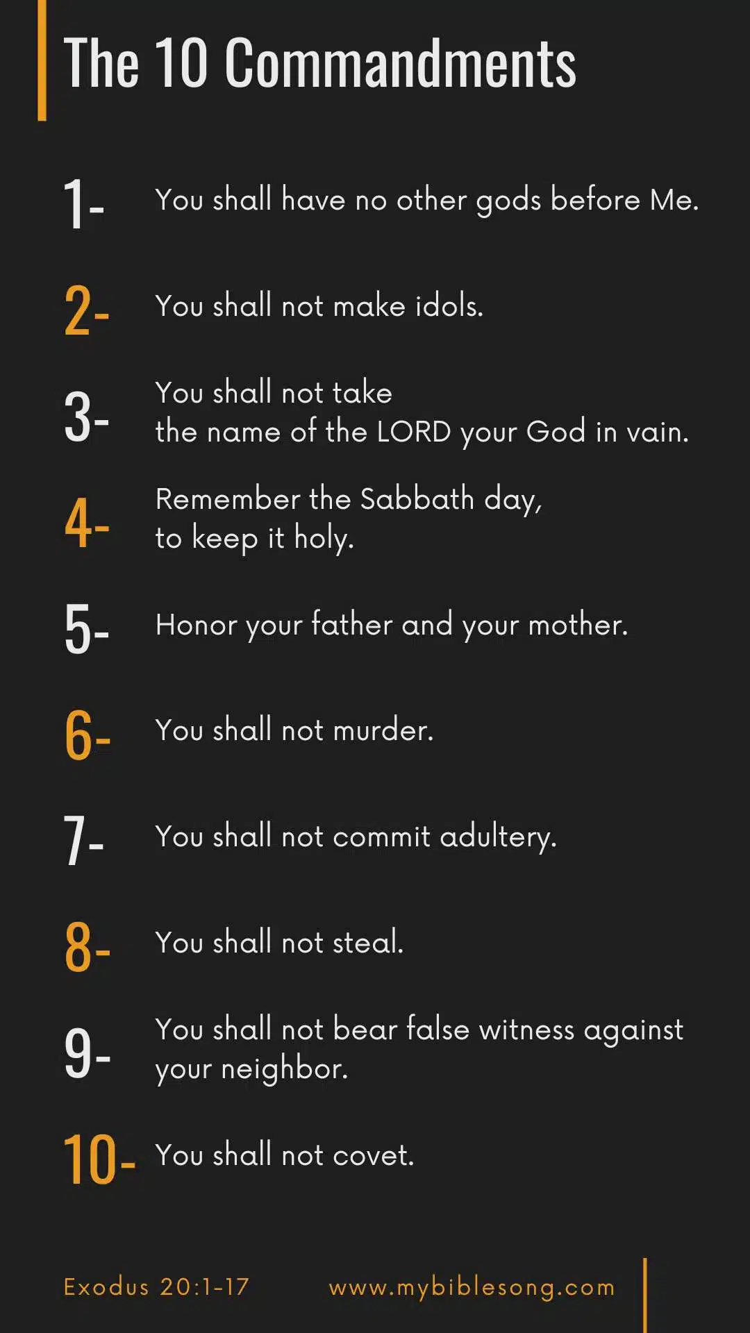 Do not make idols, keep Sabbath holy, honor parents, follow the Ten Commandments, biblical commandments list, religious commandments, Exodus 20, Christian faith guidelines, God's commandments, spiritual commandments for believers.