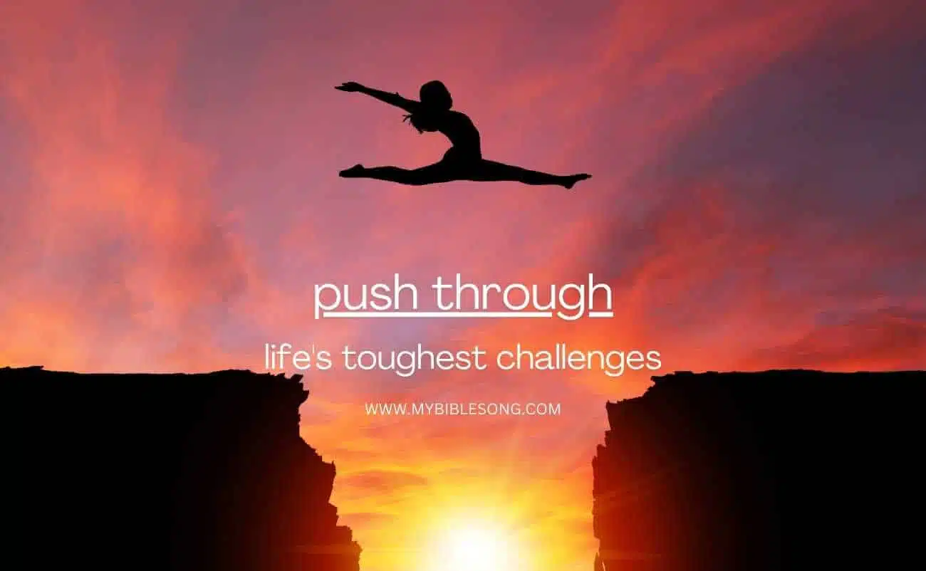Leap of faith leap over challenges inspiring motivational Christian Bible song for overcoming life's toughest obstacles.