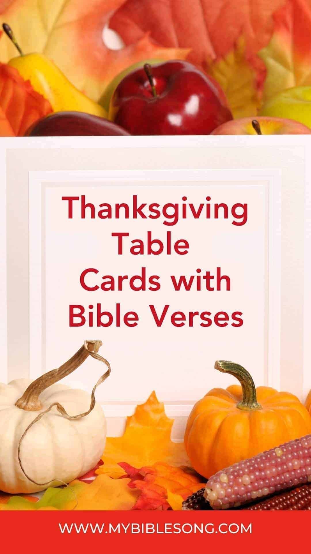Thanksgiving Table Cards with Bible Verses