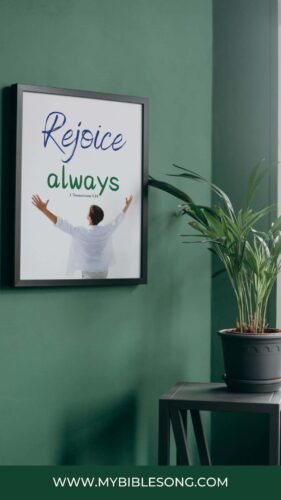 Rejoice always biblical quote puzzle Christian faith inspirational message.