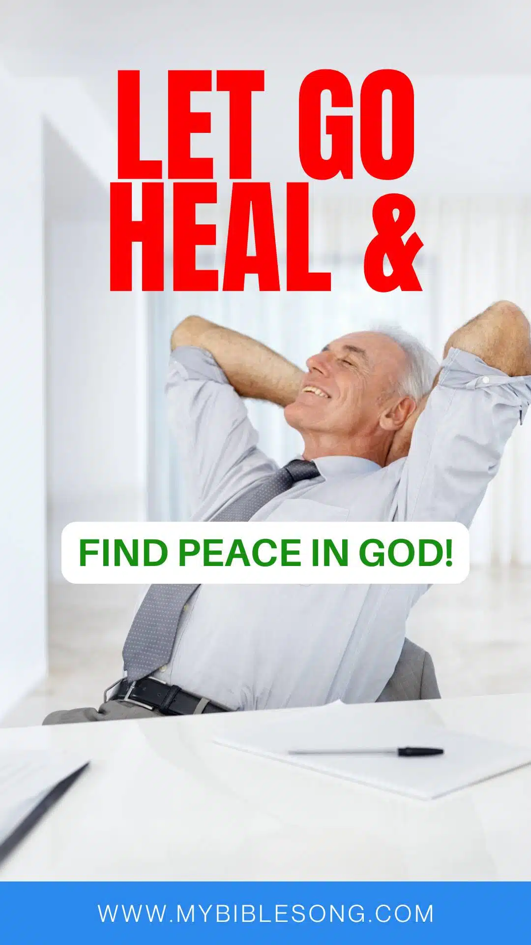 Let go heal and find peace in God - inspiring Christian song for comfort and faith.