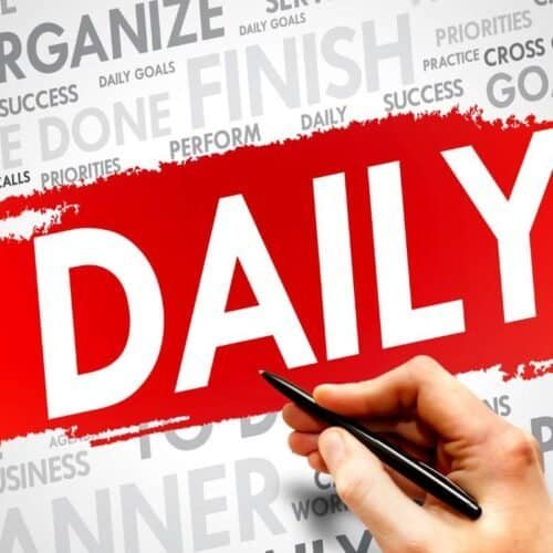 Daily organizational planning for Bible song inspiration on mybiblesong.com.