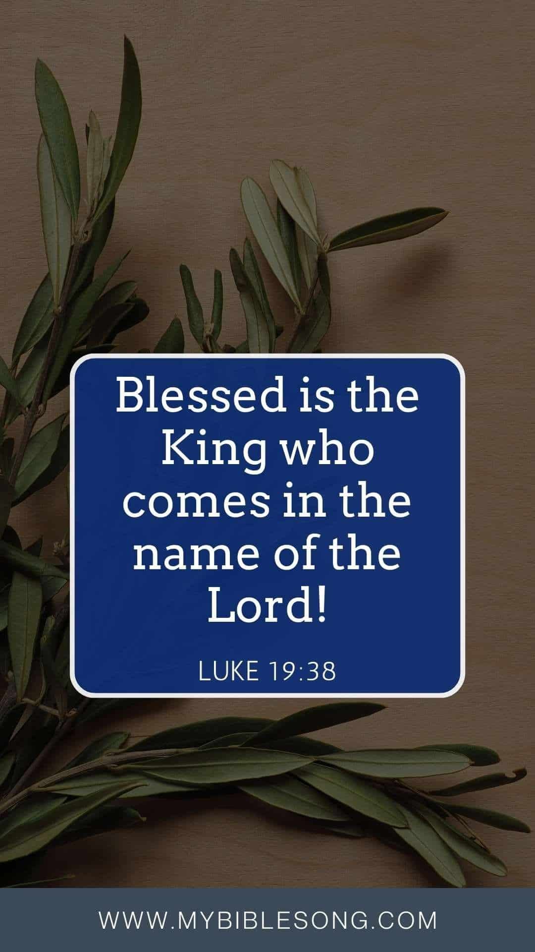 Blessed King Jesus scripture verse Biblical inspirational Christian faith Bible quote in modern design for religious encouragement and devotional imagery.