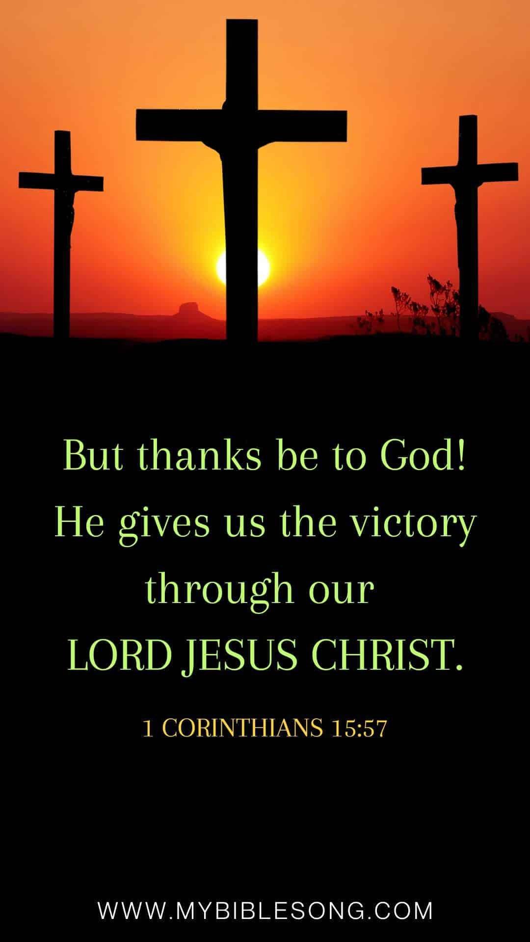 20 Joyful Easter Wishes: Celebrating 'Christ is Risen' with Inspirational Bible Verses My Bible Song 2026 1 Corinthians 15-57 But thanks be to God He gives us the victory