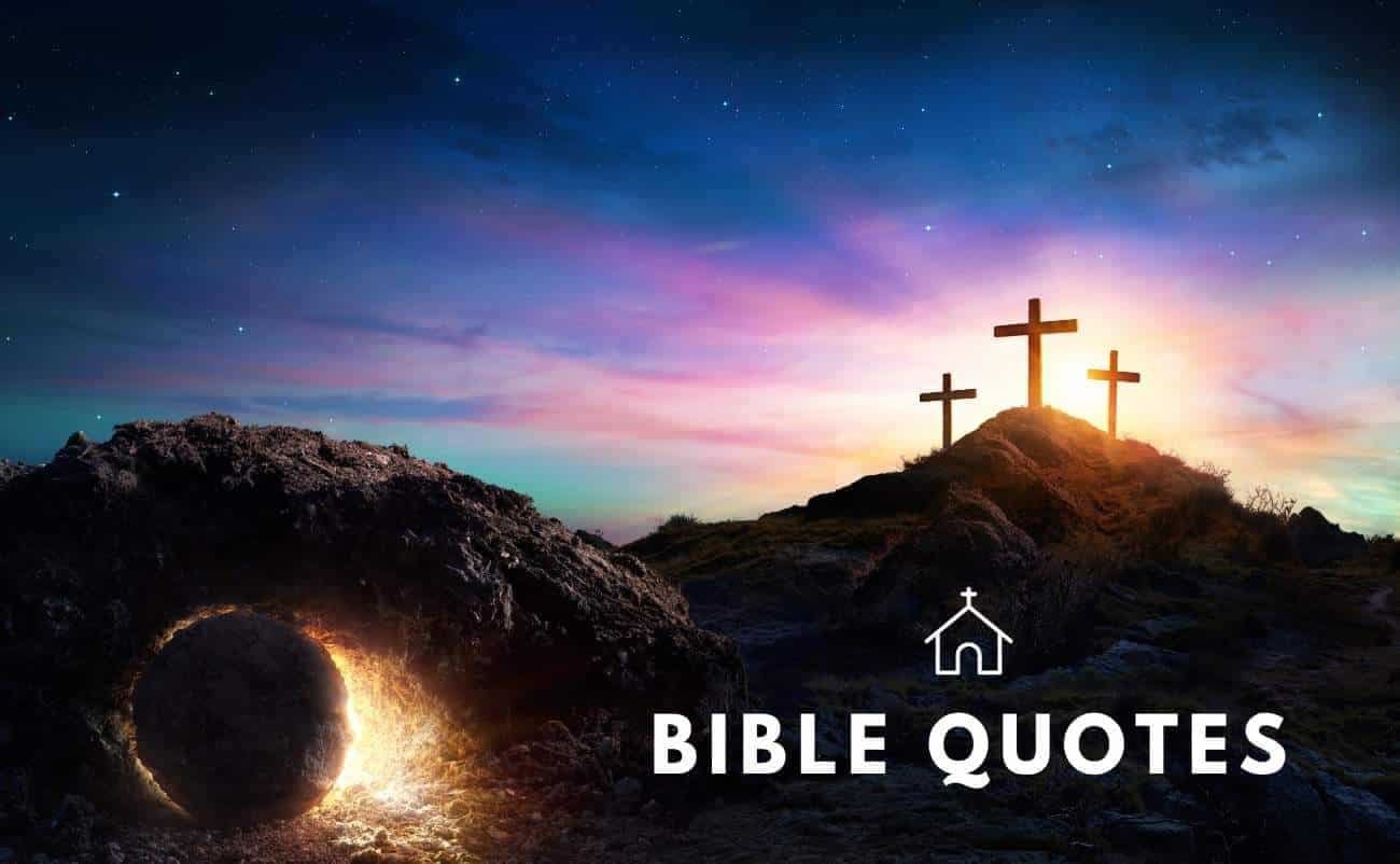 Crosses on a hilltop at sunset with a glowing sky, symbolizing faith and hope in Christianity, perfect for Bible quotes and inspirational religious content.