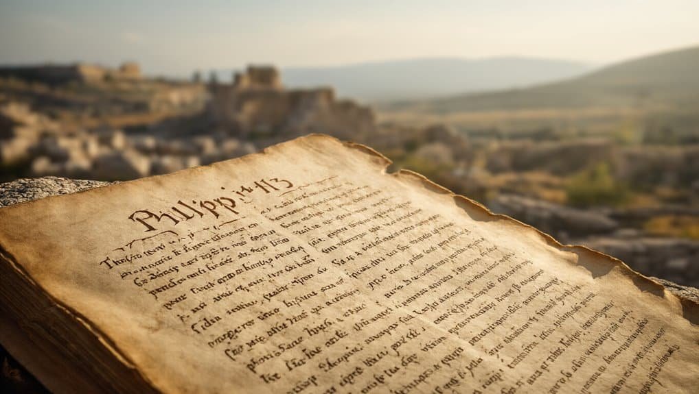 Old Bible open to Philippians 1:13, Bible scripture, religious book, Christian faith, spiritual reading, sacred text, church Bible, Holy Scripture, biblical passage, faith and worship, Bible study, scripture reading, religious education.