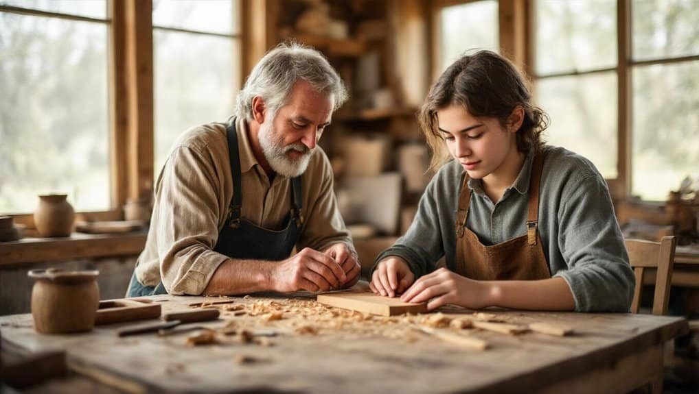 What Insights Can We Gain From Bible Verse 1 Timothy 4:16? My Bible Song 2026 Father and daughter working together in woodworking class, practicing traditional craft skills. Focus on hands-on learning, family bonding, and crafting in a cozy, well-lit workshop environment.