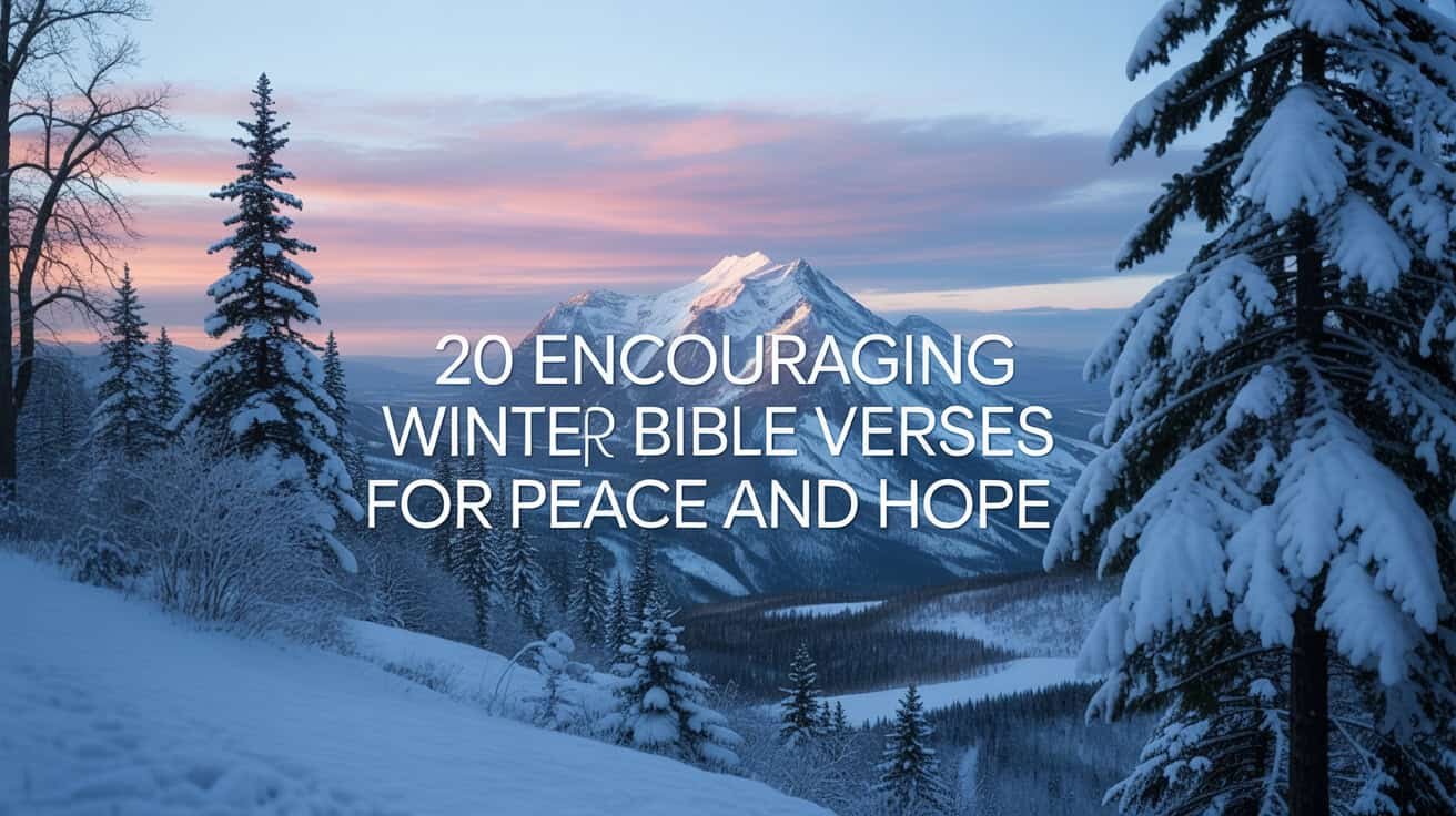 20 encouraging winter Bible verses for peace and hope in cold seasons, inspiring faith with scripture that lifts spirits and provides spiritual warmth during winter months.
