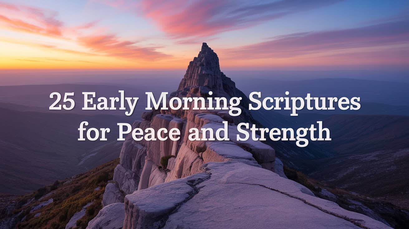 25 early morning scriptures for peace and strength during prayer and reflection. Inspirational Bible verses to start your day with faith and hope.