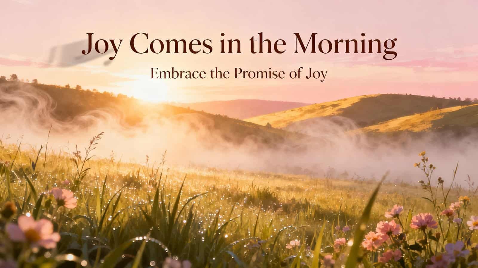 Joy Comes in the Morning, Christian Inspiration, Bible Song, Inspirational Worship, Faith and Hope, Spiritual Renewal, Morning Sunlight, Nature and God, Religious Music, Worship Song, Christian Devotion, My Bible Song Website, Peaceful Landscape, Uplifting Gospel Music, Online Christian Resources.