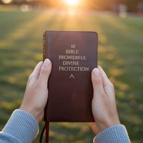 Bible prayer protection, divine inspiration, spiritual faith, religious devotion, holy scripture, Christian worship, God's Word, spiritual guidance, faith-based inspiration, sacred Christian values.