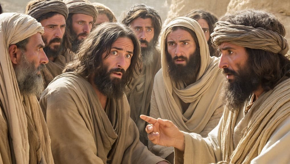 What Does the Bible Verse About the Eye of a Needle Teach? My Bible Song 2026 A group of men dressed as biblical figures, engaging in a discussion in ancient Israel, representing biblical stories and teachings, suitable for religious education and Christian faith content.