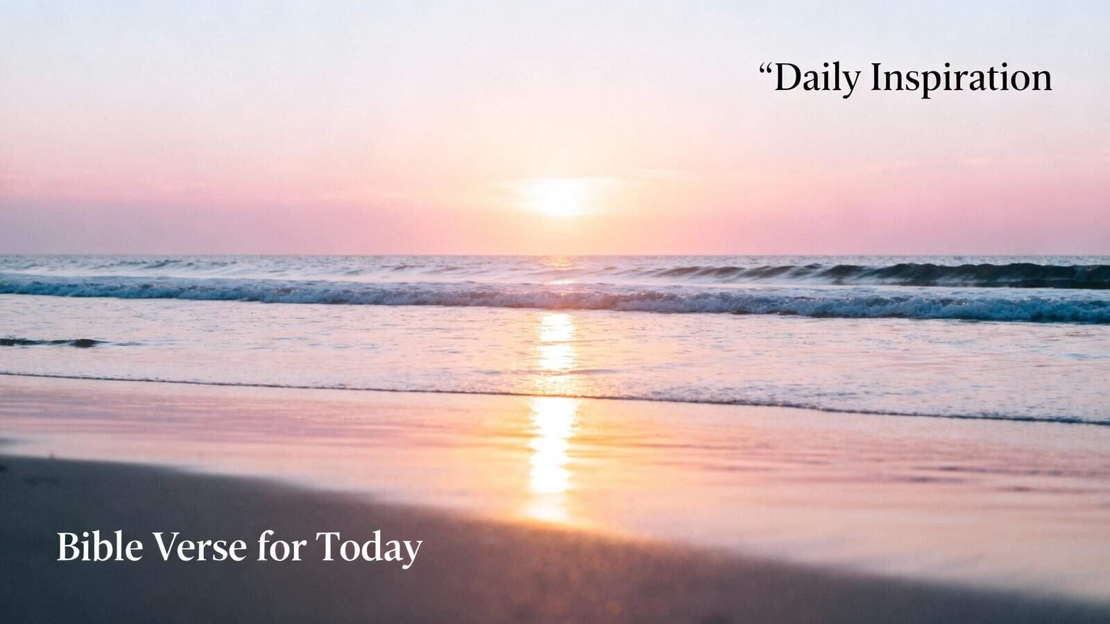 Sunrise over ocean with pink and purple sky, reflecting on water, representing daily inspiration and Bible verse themes for spiritual growth and faith in God.