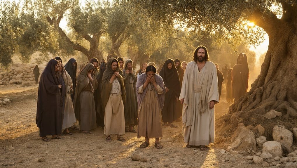 Bible Story Lazarus 4 Days Dead - What Happened Next Will Leave You Speechless My Bible Song 2026 Proclaiming faith with Jesus Christ in biblical scene, group of believers singing Christian song in sunset, spiritual worship, religious gathering, joyful praise, Christian music, and prayer.