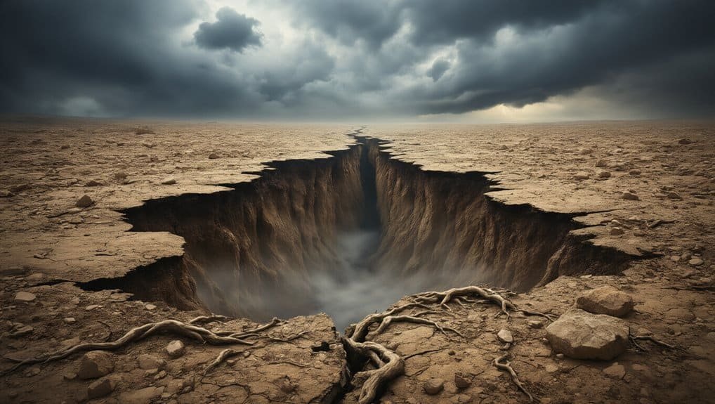 earth opens swallowing rebels alive