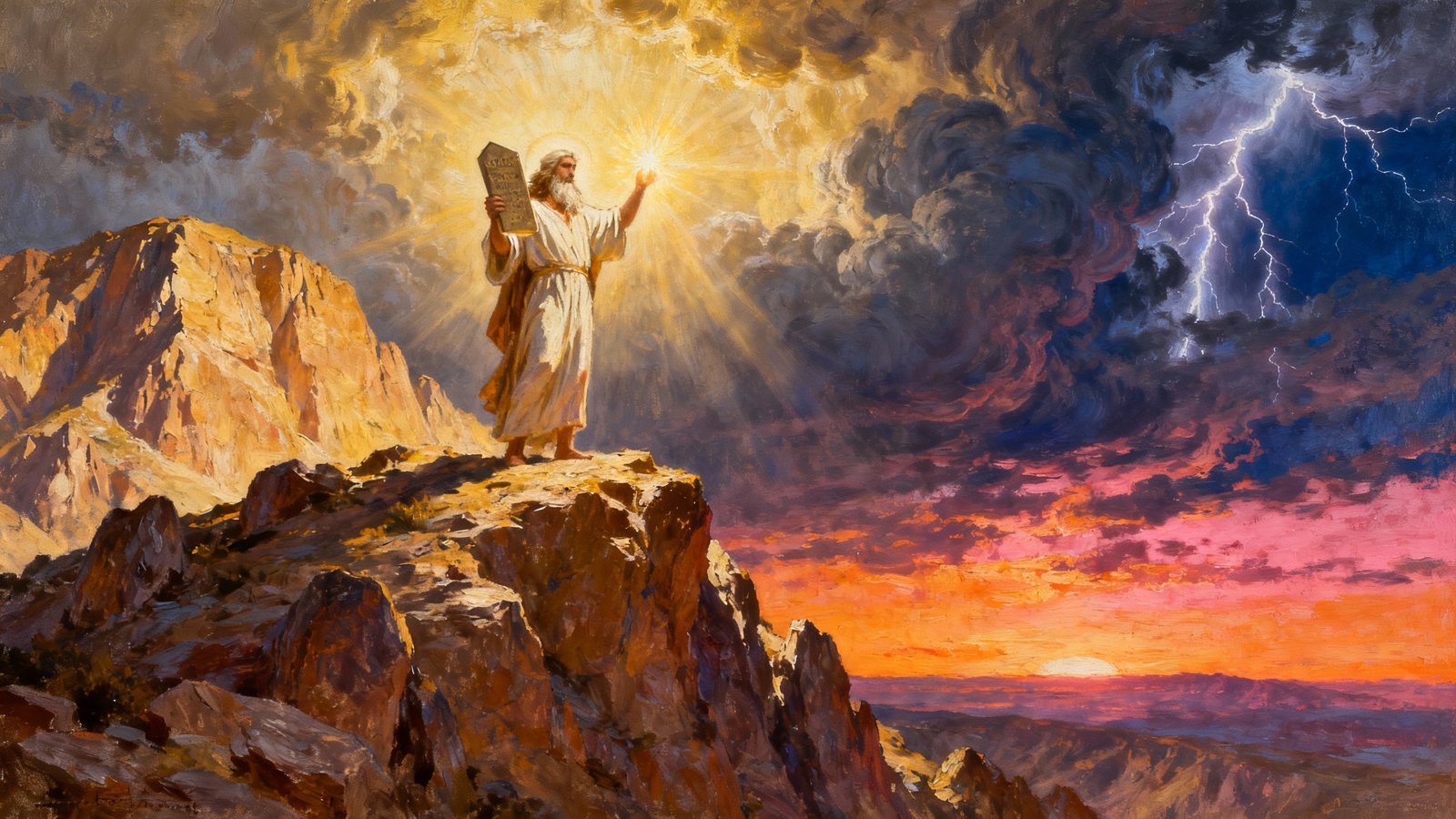 moses receiving sinai s commandments