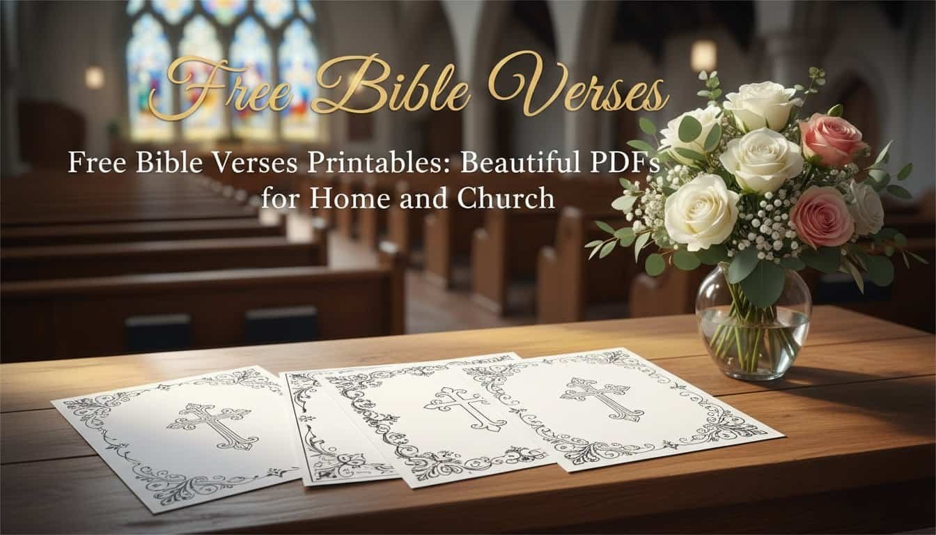 Beautiful printable Bible verses PDFs for home and church, perfect for devotional walls or religious gatherings, with elegant design and spiritual inspiration.