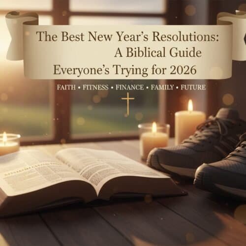 Optimized for faith-based New Year resolutions with Bible and prayer images, this inspiring photo promotes spiritual growth, Christian faith, and biblical guidance for 2026.