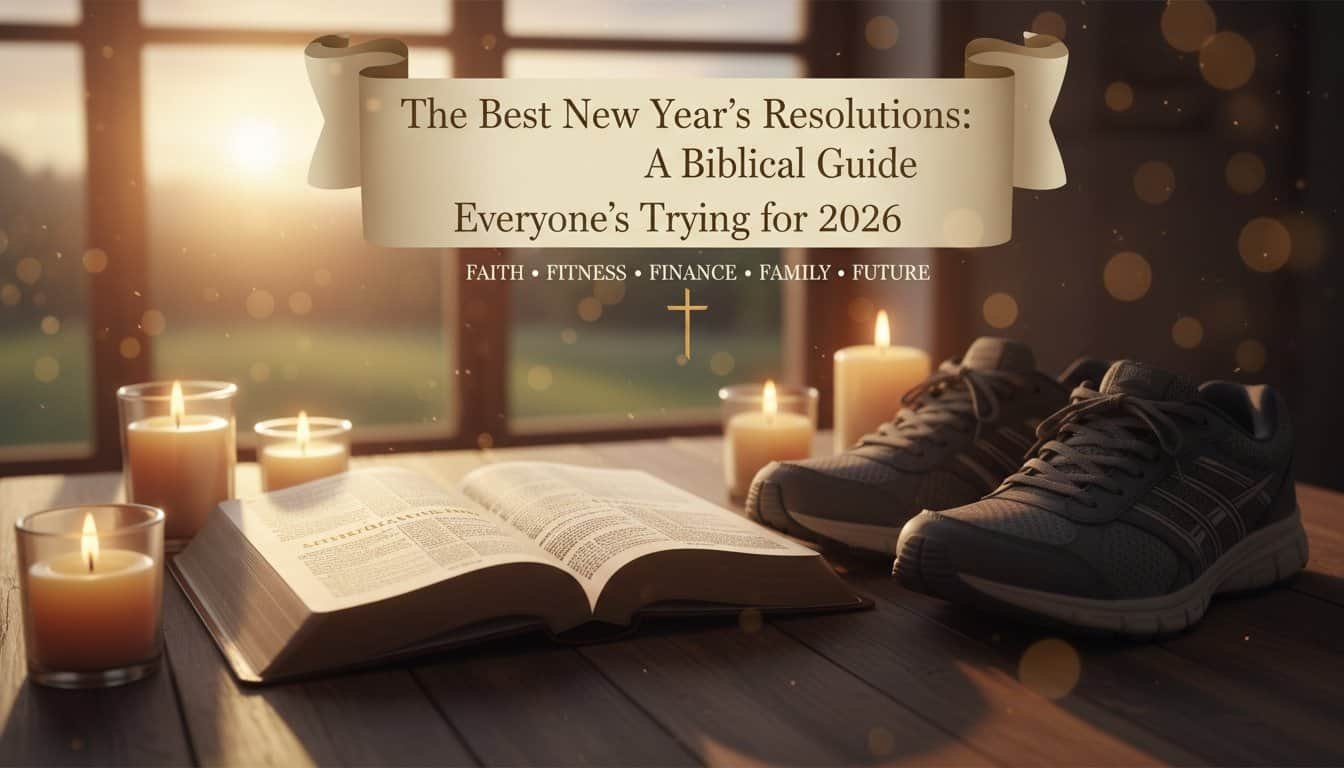 Optimized for faith-based New Year resolutions with Bible and prayer images, this inspiring photo promotes spiritual growth, Christian faith, and biblical guidance for 2026.