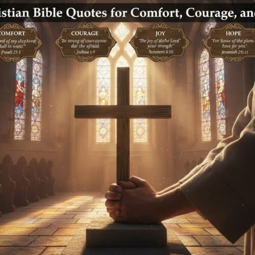 Christian Bible Quotes for Comfort and Courage.