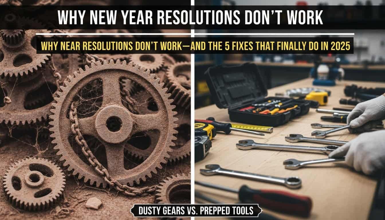 Rusty gears and prepped tools for fixing and troubleshooting.