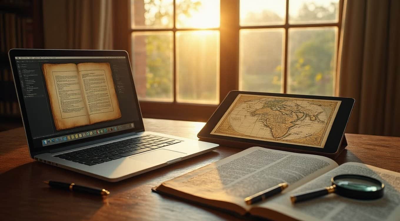Read the Bible Online Free: Best Sites and Study Tools My Bible Song 2026 A laptop and tablet displaying sacred scriptures and a world map, used for Bible study and spiritual growth, highlighting the importance of faith and global outreach.