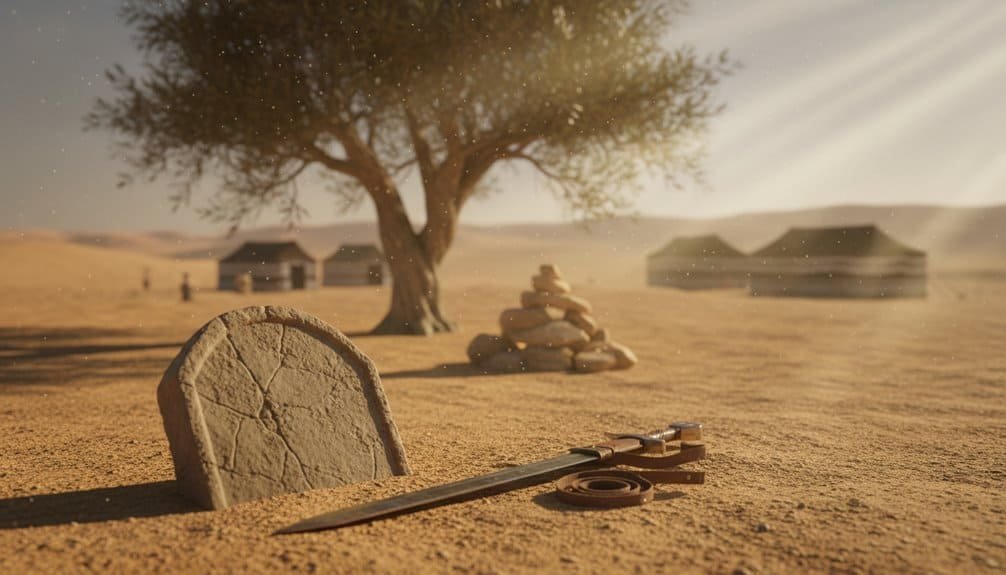 Ten Commandments in Bible Verses: Exact Text and Context My Bible Song 2026 Inspirational biblical imagery with stone, sword, and ancient landscape emphasizing God's word.