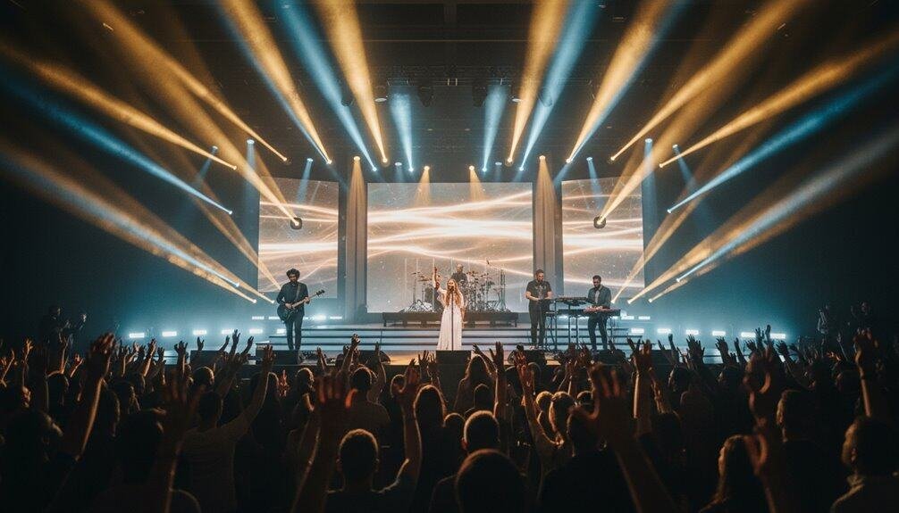 Music Youtube Christian Top Worship Channels to Follow My Bible Song 2026 A lively worship concert with energetic band, vibrant lighting, and audience engagement, emphasizing faith, praise, and praise songs from the Bible.