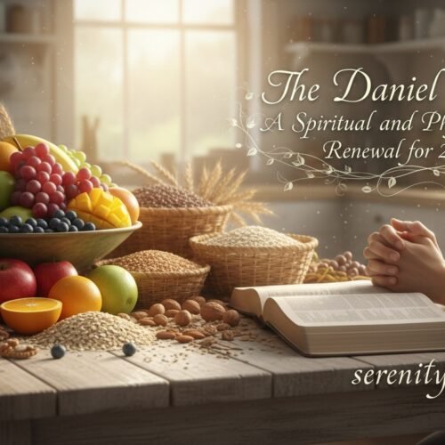 Why the Daniel Cleanse Is the Only Detox Christians Need My Bible Song 2026 Healthy fruits and grains on a rustic table with a person praying and reading the Bible.