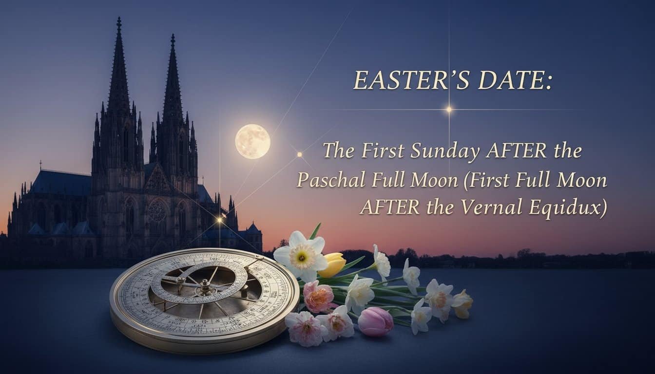 Full moon, calendar, church, flowers, Easter, Christian, celebration, religious, Bible, lunar, full moon, spiritual, prayer, Easter Sunday, faith, sacred, devotion, church service, event, Christian holiday, biblical, religious observance, religious calendar.