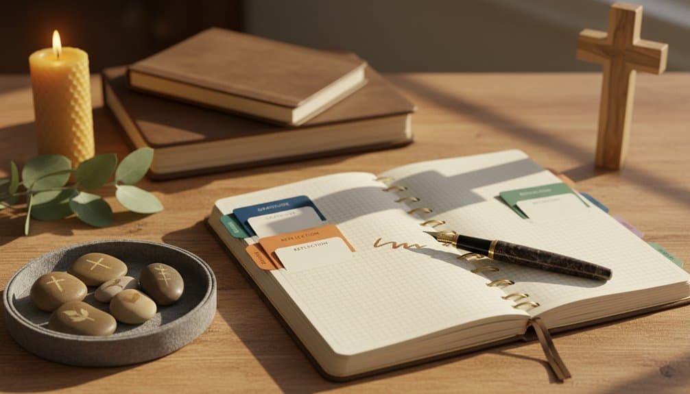 Bible reflection journal for Christian worship and prayer.