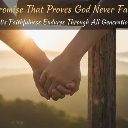 Hand in hand with God in faith and love.