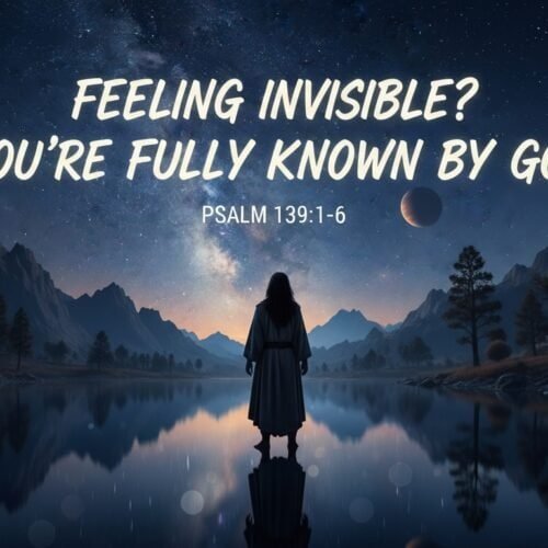 Inspirational night sky with mountains, stars, and a person gazing at the universe, symbolizing faith, hope, and God's presence, perfect for Christian songs for worship or prayer.