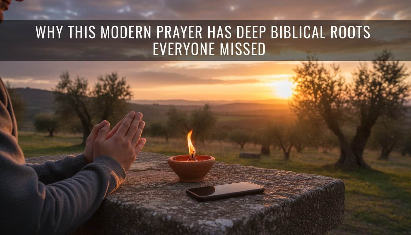 Deep biblical roots prayer at sunset, highlighting spiritual connection, faith, and modern Christian worship inspired by Scripture and biblical traditions.