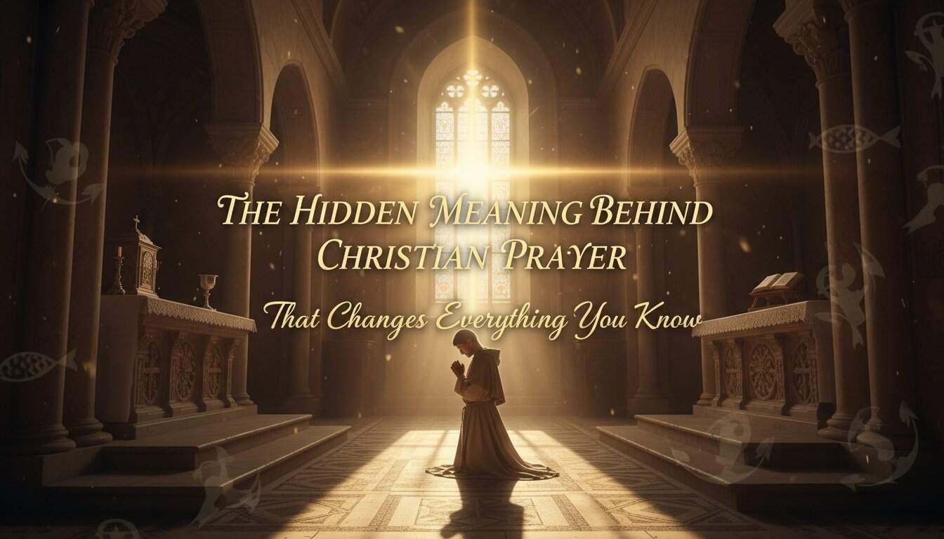 Prayer in church, Christian worship, spiritual reflection, divine light, faith, prayerful moment, Christian inspiration, worship service, faith-based meditation, religious devotion, sacred space, prayer scene.