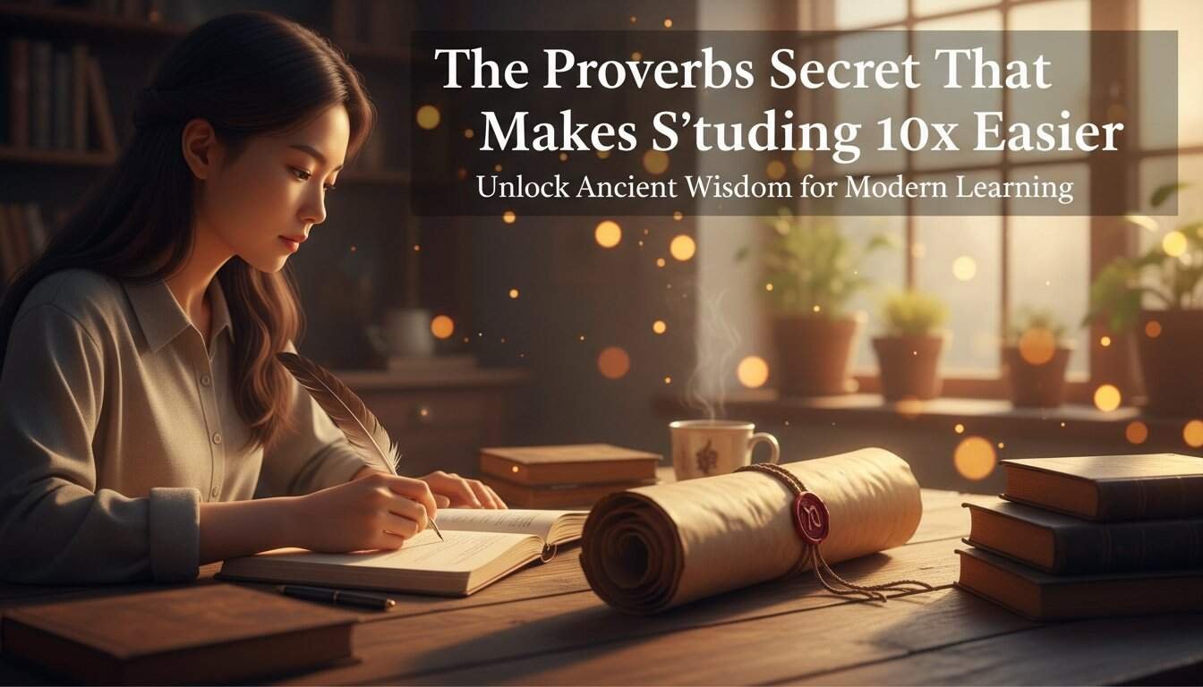 Proverbs wisdom for modern learning, unlocking ancient secrets that make studying easier, especially for God's word and Bible comprehension.
