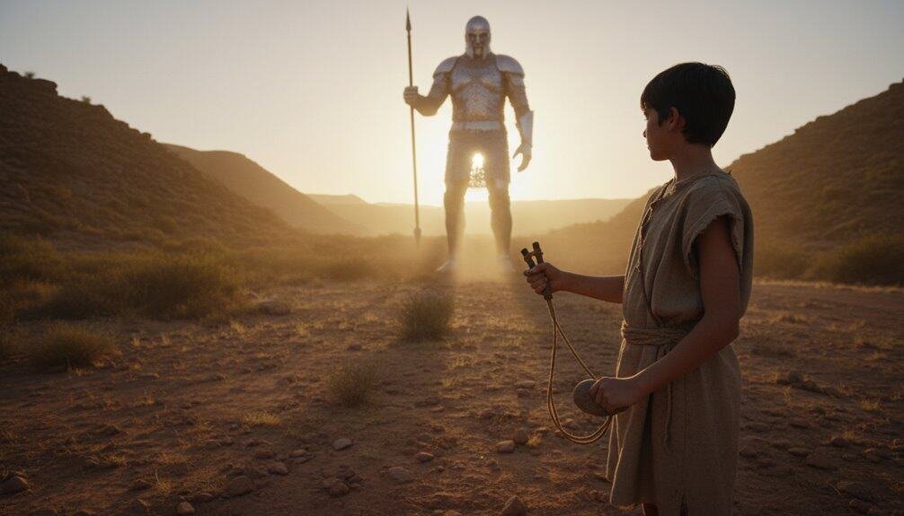 shepherd boy defeats armored giant