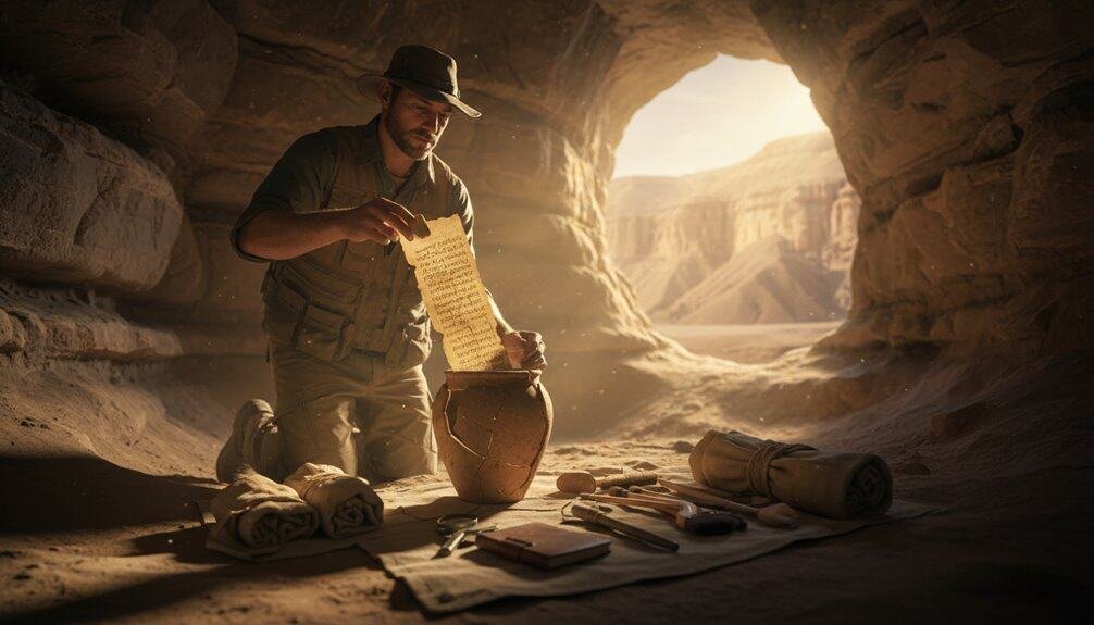 Ancient parchment with scripture.