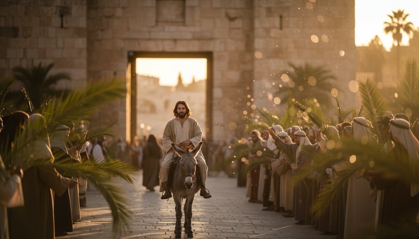 jesus entered jerusalem humbly
