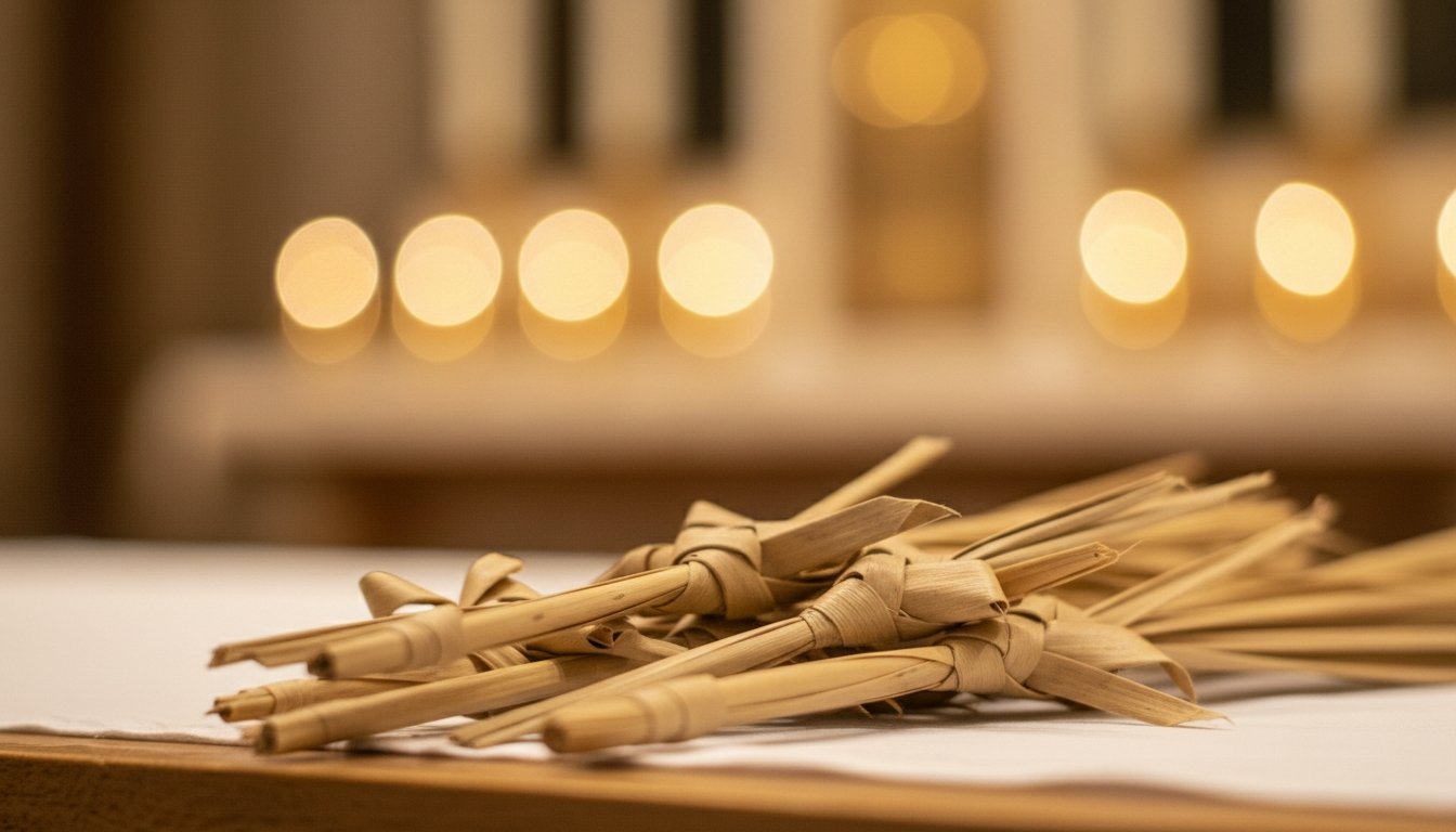 palm branches in liturgical procession
