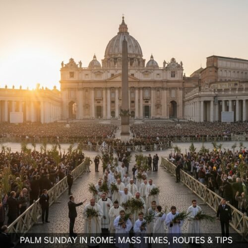 palm sunday mass routes tips
