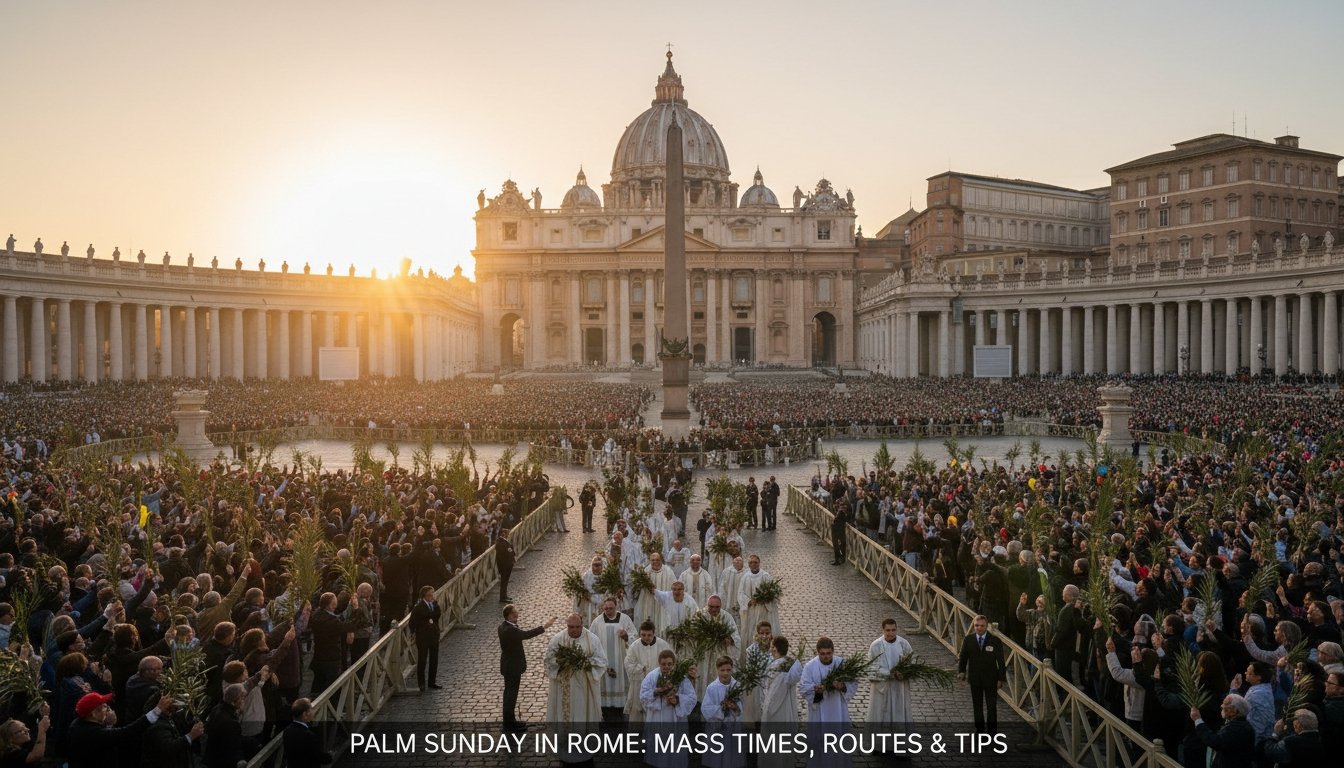 palm sunday mass routes tips