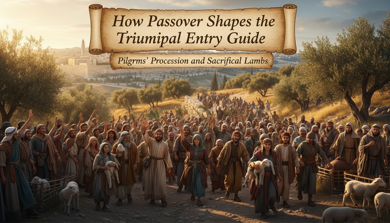 palm sunday procession welcomes jesus