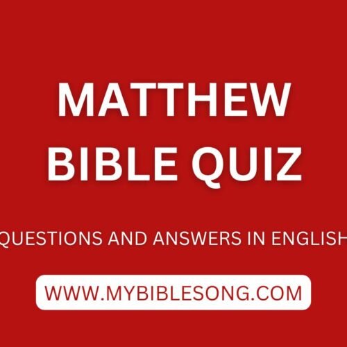 NT1 Matthew bible quiz questions and answers in English